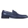 BS BOTTEGA DEL SARTO Man in Italy Bottega del Sarto Mocassino Saxone in Pelle Blu con Suola in Cuoio Sartoriale