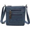 CORIOS Borsa a Tracolla in Denim da Donna Borsa a Spalla in Jeans Piccolo Borsa per la Spesa Retro Borsa a Mano Leggero Borse Messenger Tote per Lavoro Shopping Viaggi Blu