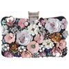 CORIOS Borsa Sera Donna Pochette di Fiore Colorati Borsa a Tracolla con Catena Nozze Borsa a Spalla Eleganti Borse Messenger Borsa a Mano per Festa Banchetti Ballo Nozze Nero