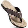 HAOLIRA Infradito Uomo Estive Comode Resistenti Pelle Ciabatte Supporto Arco Antiscivolo Adulto Flip Flops Scarpe per Spiaggia e Piscina