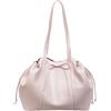 CORIOS Elegante Borsa a Mano da Donna in PU Pelle Borsa a Tracolla con Fiocco Borse Secchiello con Coulisse Grande Capacità Borse a Spalla Lavoro Shopping Viaggio Tote Rosa Chiaro