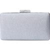 CORIOS Borsetta da Sera Donna Paillettes Clutch Bling Borsa a Spalla Pochette Piccolo con Catena Borsa Sposa Elegante Borse Messenger Cocktail Festa Ballo Cerimonia Borsa a Tracolla Argento