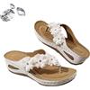 Generic Sandali ortopedici da donna, alla moda, con fiori, casual, infradito, estivi, senza lacci, con zeppa, eleganti per spiaggia e piscina