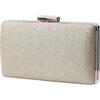 CORIOS Borsetta da Sera Donna Paillettes Clutch Bling con Catena - Pochette Piccola Elegante per Sposa, Cocktail, Festa, Ballo, Cerimonia - Tracolla Oro