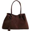 Generico Borsa Donna Pelle Scamosciata, Borsa Tote/A Spalla Vintage Di Grande Capienza: Adatta Per Uscite Quotidiane, Lavoro, Shopping E Viaggi