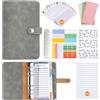 Carehabi A6 Budget Planner, Libro del Risparmio con Cash Envelopes per Cash Stuffing | Money Binder per Organizzatore di Soldi, Agenda Quaderni ad Anelli, Agenda Risparmio Soldi Organizer con Buste, Porta Soldi