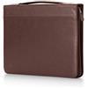 Agendepoint.it In Tempo Portablocco Office Con Manico In Finta Pelle Con Zip, 28 X 36 Cm, Marrone