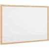 PRESTIGE & DELUXE Lavagna magnetica cornice in legno scrivibile e cancellabile a secco misura piccola 30x45 cm media 45x60 cm grande 60x90 cm ufficio casa scuola con 2 vite a occhiello (bianca, 40 x 60 cm)
