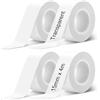Orchideeknc 4 Rotoli Nastro Etichette, 15mm x 4m Etichette Adesive Termiche, Etichette Adesive Termiche, Compatibile con PRT QUTIE, Makeid L1, Phomemo D30(2 Rotoli Bianchi + 2 Rotoli Trasparenti)