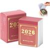 Generico Mini calendario da tavolo 2026 Piccolo calendario a strappo Pianificatore per studenti da ufficio per un programma giornaliero efficiente Monitoraggio degli obiettivi Decorazioni per la casa