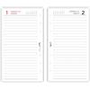 Agendepoint.it Ricambio Agenda 2027 Organizer Giornaliera a Righe, 9,5x17 cm, 6 Fori, Carta Bianca 80gr, Bianco e Rosso