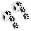 FSSTUD 1000 etichette adesive trasparenti con impronta di zampa di cucciolo di cane, autoadesive, 25 mm