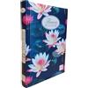 PRESTIGE & DELUXE Diario scuola Pigna Nature Flowers Fiori di loto - 12 mesi 2026-2027 F.to 18x14 cm + portachiave paillettes e penna multicolore
