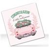 GHIBLI Biglietto di auguri per matrimonio. Bigliettino quadrato per congratulazioni agli sposi. Busta bianca inclusa.