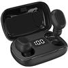 Goshyda Auricolare Bluetooth, Display Digitale Wireless Bluetooth Stereo Sound 5.0 Auricolare, in-Ear per ridurre Il Rumore con Mini Scatola di Ricarica, per Sport all'Aria Aperta(Nero)