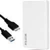 Storite Disco rigido esterno 1 TB con USB 3.0 per gaming - Bianco | Disco rigido portatile per espansione dati e backup, compatibile con Mac, laptop, PC e console di gioco.