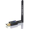 ZEXMTE Adattatore Bluetooth USB 5.3 EDR, dongle Bluetooth a lungo raggio per PC, trasmissione audio a 100M, bassa latenza, stick Bluetooth 5.3 per cuffie/tastiere/topi, compatibile con Windows 11/10/8