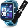 Tikkers Kids Series 13 Camo Smart Watch con Fitness Tracker, sveglia, fotocamera, connessione GPS, cardiofrequenzimetro, contapassi, touch screen, IP68, cinturino intercambiabile