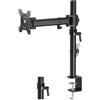 HFTEK Supporto per monitor LCD da 13 - 34 pollici - Supporto da tavolo 1 monitor regolabile in altezza, inclinabile, orientabile VESA 75 x 75/100 x 100 cm