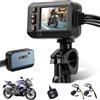 NHOPEEW Dash Cam per moto con doppia telecamera 1080P | Schermo da 2 pollici, impermeabilità IP67, HDR, funzione di registrazione in loop e sensore di gravità