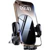 Miracase Supporto per telefono da auto, con gancio in acciaio stabile, con una sola mano, regolabile, compatibilità universale per iPhone, Samsung