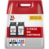 SHEENGO 545XL 546XL Sostituzione per Cartucce Canon 545 546 XL Nero e Colore 2-Pack | Cartucce 545 XL 546 XL, Sostituzione per Canon PIXMA TR4550 TS3550 TS3150 TS3350 TS3151 MG2550S MX495 TS3450 TR4650 MG2550