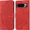 MFSIHZT Cover per Google Pixel 8 Pro Custodia PU Pelle Portafoglio Flip Protettiva Custodia Con Slot per Schede Magnetica Supporto Custodia per Google Pixel 8 Pro, Rosso