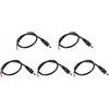 Rebower 5pz DC Potenza Cavo DC Potenza Corda 3. 5mm x 1. 35mm/1A Nero | Maschio Connettore DC Treccia Adattatore Presa jack Barile Filo, per CCTV DVR LED Striscia Luminosa