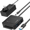 WAVLINK Adattatore USB 3.0 SATA per HDD SSD 2.5'' e 3.5'' | Con alimentatore 12V/3A,Clonazione Offline,Convertitore 5 Gbps,2 unità da 18 TB con UASP