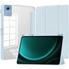 CAUHENYEE Custodia per Lenovo idea Tab 11 Cover, [Tripla Protezione] Antiurto, Chiusura Magnetica, Retro Trasparente - Custodia Protettiva Sottile con Funzione Sleep e Supporto Pieghevole - Blu