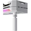 upHere Supporto GPU,Supporto per scheda grafica, supporto per scheda grafica verticale regolabile, alluminio, altezza regolabile, con magnete, M(49 mm-80 mm),bianco, GB49T