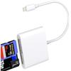 zoyuzan Lettore di schede SD per iPhone 14 13 Pro Max Micro SD Lettore di schede Lightning Card CF Card TF Lettore di schede di memoria fotocamera PC Lettore di schede di memoria porte per Apple iPad