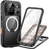 Lanhiem Cover per iPhone 18 Pro Max/iPhone 17 Pro Max Impermeabile Antiurto | Nero,Resistente,IP68 Waterproof,360 Completa,Integrale,Protezione Dello Schermo,Mag-Safe,Antipolvere,AntiUrto,Subacquea