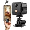 Zorvita 4K Telecamera Wifi Interno, Mini Telecamera Spia Nascosta | Visione Notturna, Rilevamento di Movimento, Controllo Remoto Con App per interni, casa, neonati, ufficio