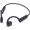 Asixxsix Cuffie a Conduzione Ossea Wireless Bluetooth 6.0 (Grigio) | Memoria in Metallo e TPE, Resistenza Al Sudore IPX5, Portata di 50 Piedi, Batteria da 180 MAh per Ciclismo