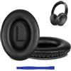 AXFEE Cuscinetti Auricolari di Ricambio, per Bose QC35/QC35 II | Pelle Proteica e Memory Foam, per QC2, QC15, QC25, AE2, AE2i, AE2w, serie SoundTrue e serie SoundLink- Nero