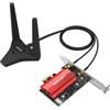 WAVLINK BE6500 Wi-Fi 7 Scheda WIFI PC Fisso con Estensione dell'Antenna. | Scheda di Rete PCIe Bluetooth 5.4, 6500 Mbps Tri‑Banda (2,4/5/6 GHz), WPA3, MU‑MIMO, OFDMA, Supporta Solo Windows 11
