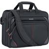 KROSER Borsa del Portatile 15.6 Pollici Borsa Tracolla per Laptop Custodia | Borsa del Portatile 15,6 Pollici Borsa a Tracolla per Laptop Computer Idrorepellente per Affari/Donne/Uomini-Nero/Rosso