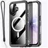 AICase cover impermeabile trasparente per iPhone 17 con MagSafe, impermeabile/anti-neve/anti-polvere/anti-urto,certificata IP68,protezione completa a 360°,custodia subacquea completamente