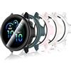 Bigqin 5 Pezzi Custodia Compatibile con Garmin Vivoactive 6, Custodia Rigida per PC con Protezione Schermo, Custodia HD con Vetro Temperato - Trasparente, Nero, Rosa,Verde,Blanc