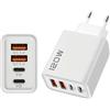 Generico Caricabatterie Telefono Caricatore Da 120W 5V2A Con 4 Porte | Blocco Adattatore Di Alimentazione Per L'Uso Con Tablet E Fotocamere In Casa Viaggio Vacanza Hotel College E Dormitorio