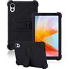 toergy Custodia in silicone per Blackview Zeno 1 / TechLife Pad Lite 8 Tavolo con copertura completa, toergy antiurto, antigraffio, supporto regolabile e cover in morbido silicone, nero