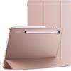 JETech Custodia per Galaxy Tab S10 Lite/S10 FE/S9 FE 10,9, Oro Rosa | Cover Retro Traslucido Sottile, Supporto Tri-Pieghevole, Auto Svegliati/Sonno, Antiurto