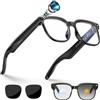 Haulvean Occhiali Intelligenti AI, Smart Glasses con Fotocamera HD 8 MP | Lenti Fotocromatiche, Registrazione Video 4K EIS, Chiamate WiFi/Bluetooth, Assistente AI, Traduzione Tempo Reale per Viaggi