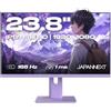 JapanNext Gaming Monitor 23,8 IPS 165Hz 1ms Viola | Full HD (1920x1080) | Altezza e inclinazione regolabili (HSP) Altoparlanti integrati G-Sync/FreeSync | JN-IPS238G165F-HSP-PP