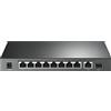 TP-Link TL-SG1210P - Switch PoE 10 porte Gigabit (8 di cui con supporto PoE, 63 Watt, porte RJ-45 schermate, IEEE-802.3af/at, installazione plug-and-play, senza ventola), colore: Nero