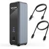 WAVLINK Case NVMe M.2 SSD 20Gbps,Dual Bay Case Esterno | Enclosure USB 3.2 fino a 16TB (8TB per Slot),Supporto UASP e Trim, RAID 0, OTG (senza Clonazione Offline)
