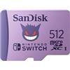 SanDisk Carte mémoire micro SD Sandisk Nintendo Switch System Pokemon 512Go