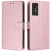 LMFULM® Custodia per TCL 501 T433D (6,0 pollici) custodia in pelle PU magnetica custodia protettiva a portafoglio cover flip cover fondina rosa oro