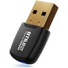 WityEye Adattatore Bluetooth 6.0 USB per PC | per Windows 11/10/8.1, EDR e BLE, Connessione Stabile a Lunga Portata, Plug & Play, per Cuffie, Controller, Tastiera e Mouse
